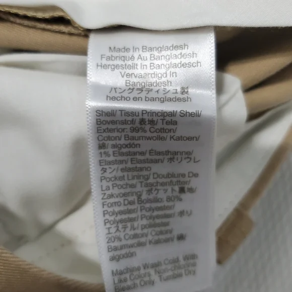 J. Crew Flex Chino Shorts 9" Khaki 32 Waist NEW - Picture 5 of 7